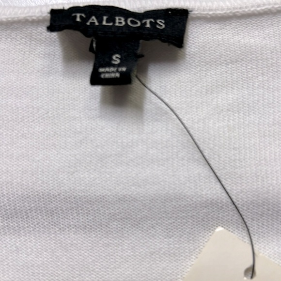 Talbots Floral Embroidered White and Red Blouse - Picture 2 of 7